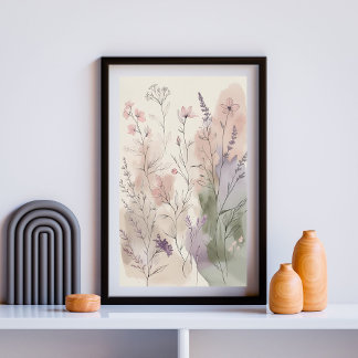 Moderne Abstracte Floral Wall Art III Poster