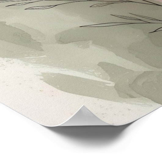 Moderne Abstracte Floral Wall Art IV Poster (Hoek)