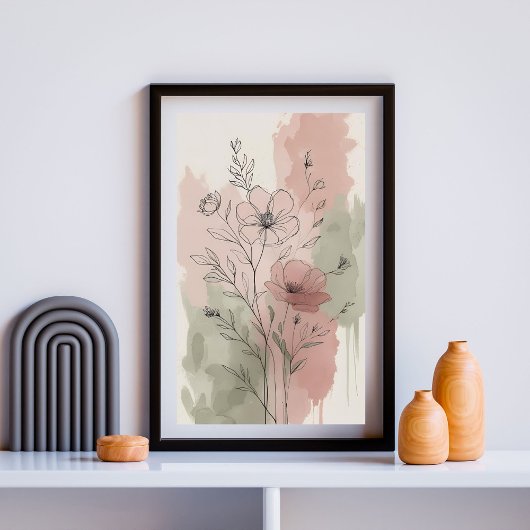 Moderne Abstracte Floral Wall Art IV Poster