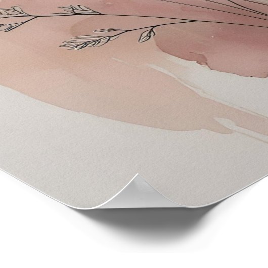 Moderne Abstracte Floral Wall Art V Poster (Hoek)