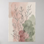Moderne Abstracte Floral Wall Art VI Poster (Voorkant)