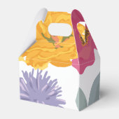 Moderne Abstracte Floral Wedding Couple Names Bedankdoosjes (Achterkant)