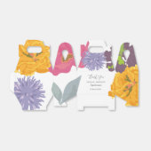 Moderne Abstracte Floral Wedding Couple Names Bedankdoosjes (Uitgevouwen)