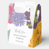 Moderne Abstracte Floral Wedding Couple Names Bedankdoosjes (Geopend)