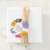 Moderne Abstracte Floral Wedding Couple Names Bedankjes Labels (In situ)