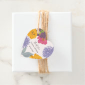 Moderne Abstracte Floral Wedding Couple Names Bedankjes Labels (In situ)