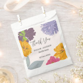 Moderne Abstracte Floral Wedding Couple Names Bedankzakje (Geknipt)