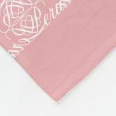 Moderne abstracte florale patronen op koraalroze fleece deken (Hoek)