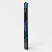 Moderne Abstracte Flow Kunst-Blauw en Goud- Case-Mate iPhone Case (Achterkant/links)