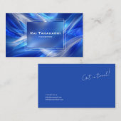 Moderne Abstracte Fluid Waves Corporate Visitekaartje (Voorkant / Achterkant)