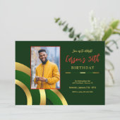 Moderne Abstracte Foto Uitnodiging (Staand voorkant)