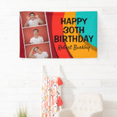 Moderne Abstracte Fotocollage | Verjaardag Spandoek (Insitu)