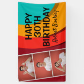 Moderne Abstracte Fotocollage | Verjaardag Spandoek (Verticaal)