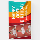 Moderne Abstracte Fotocollage | Verjaardagsbanner Spandoek (Verticaal)