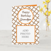 Moderne Abstracte fotokaart Happy Birthday opa Kaart (Gele Bloem)