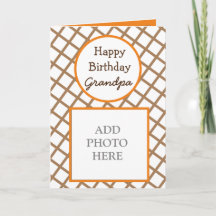 Moderne Abstracte fotokaart Happy Birthday opa