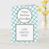 Moderne Abstracte fotokaart Happy Birthday opa Kaart (Gele Bloem)