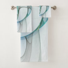 Moderne Abstracte Fractale Kunst Blauw Turkoois Gr
