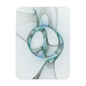 Moderne Abstracte Fractale Kunst Blauw Turkoois Gr Magneet (Verticaal)