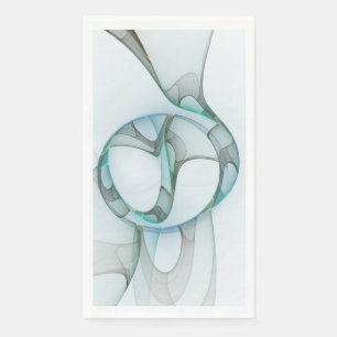Moderne Abstracte Fractale Kunst Blauw Turkoois Gr Servet