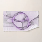 Moderne Abstracte Fractale Kunst Lavendelgrijs Bad Handdoek (Handdoek)