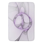 Moderne Abstracte Fractale Kunst Lavendelgrijs Badmat (Voorkant Verticaal)
