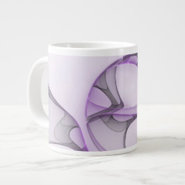 Moderne Abstracte Fractale Kunst Lavendelgrijs Grote Koffiekop