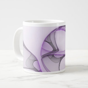 Moderne Abstracte Fractale Kunst Lavendelgrijs Grote Koffiekop