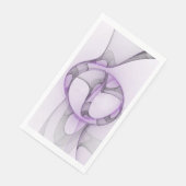 Moderne Abstracte Fractale Kunst Lavendelgrijs Servet (Hoek)