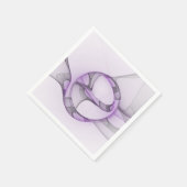 Moderne Abstracte Fractale Kunst Lavendelgrijs Servet (Hoek)