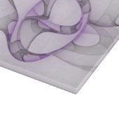 Moderne Abstracte Fractale Kunst Lavendelgrijs Snijplank (Hoek)