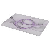 Moderne Abstracte Fractale Kunst Lavendelgrijs Snijplank (Hoek)