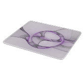 Moderne Abstracte Fractale Kunst Lavendelgrijs Snijplank (Hoek)
