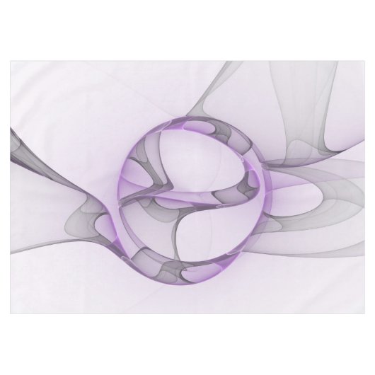 Moderne Abstracte Fractale Kunst Lavendelgrijs Tafelkleed (Voorkant (Horizontaal))