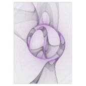 Moderne Abstracte Fractale Kunst Lavendelgrijs Tafelkleed (Voorkant)