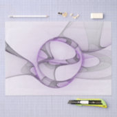 Moderne Abstracte Fractale Kunst Lavendelgrijs Tissuepapier (Craft)