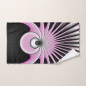 Moderne Abstracte fractale Kunst roze grijze zwart Bad Handdoek (Handdoek)