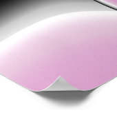 Moderne Abstracte fractale Kunst roze grijze zwart Poster (Hoek)