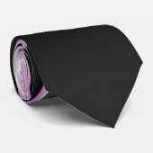 Moderne Abstracte fractale Kunst roze grijze zwart Stropdas (Opgerold)