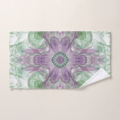 Moderne Abstracte Fractale Paarse en Groene Ontwer Bad Handdoek (Handdoek)
