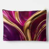 Moderne Abstracte Fuchsia Roze en Goud Etui (Achterkant)