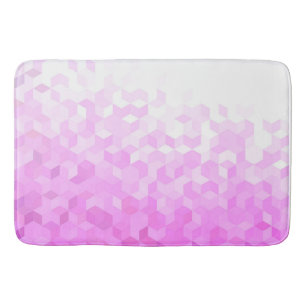 Moderne Abstracte Fuchsia Roze Meisjesachtige Kubu Badmat