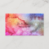Moderne Abstracte galaxy Waterverf Visitekaartje (Voorkant)