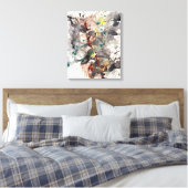 Moderne Abstracte galerij verpakte canvasprint Canvas Afdruk (Insitu (Slaapkamer))