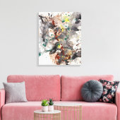 Moderne Abstracte galerij verpakte canvasprint Canvas Afdruk (Insitu (Woonkamer))