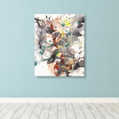 Moderne Abstracte galerij verpakte canvasprint Canvas Afdruk (Insitu (Houten vloer))