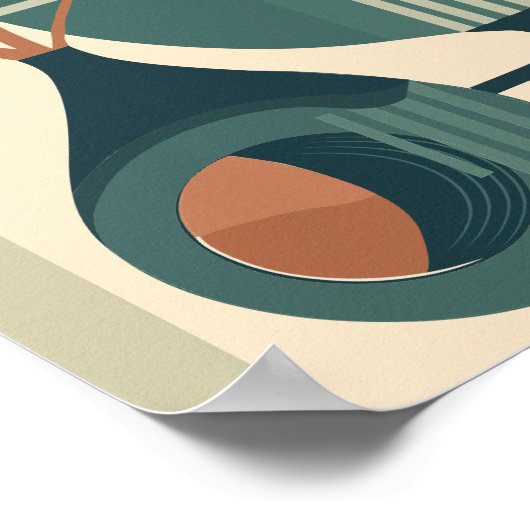 Moderne Abstracte gassen en Planten uit het midden Poster (Hoek)