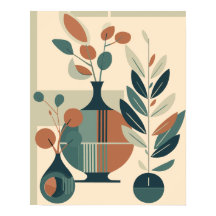 Moderne Abstracte gassen en Planten uit het midden