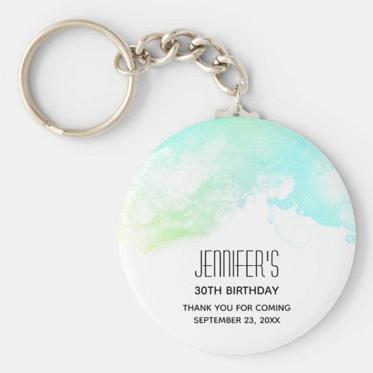 Moderne Abstracte gebeurtenis voor groene en blauw Sleutelhanger (Voorkant)