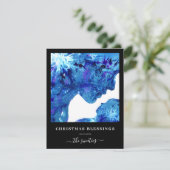 Moderne Abstracte Geboorte Waterverf Kerstmis Feestdagenkaart (Staand voorkant)